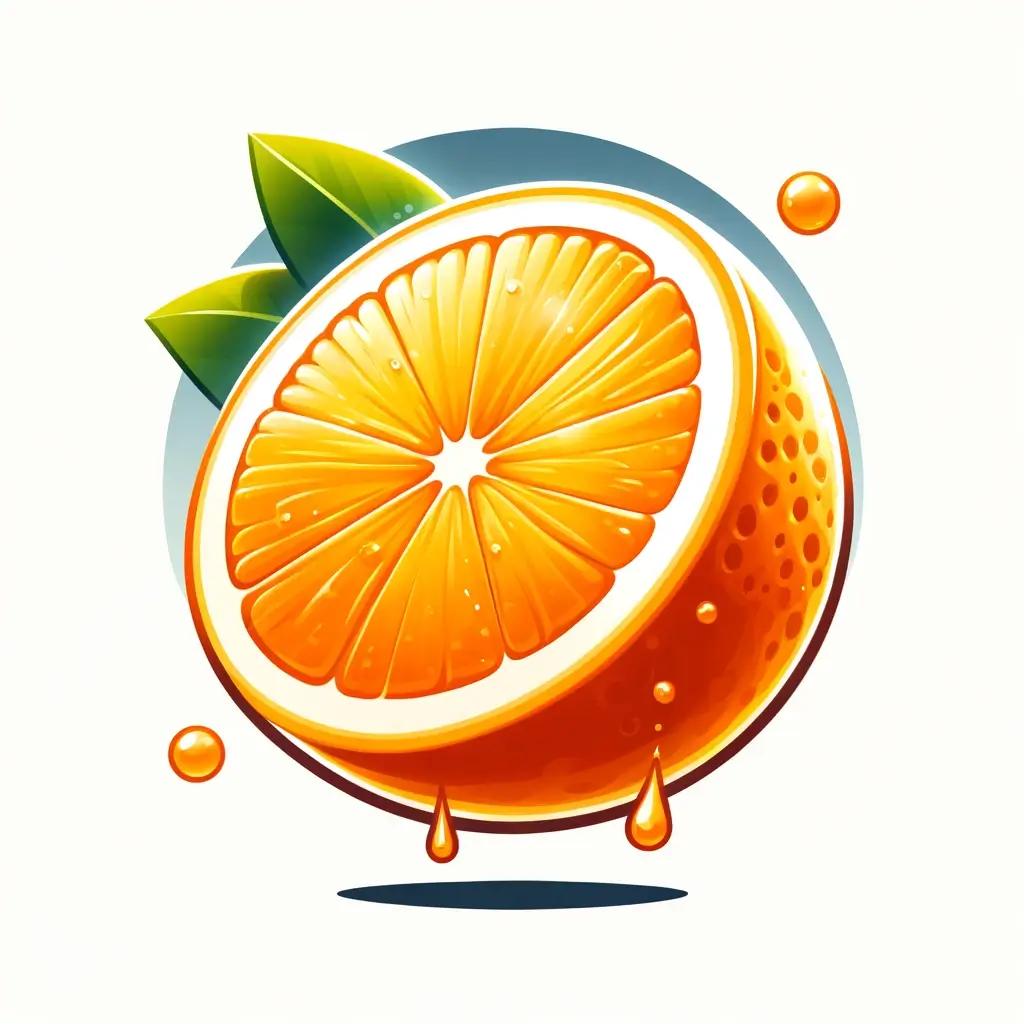 알고 먹으면 더 놀라운 오렌지의 효능 10가지 2 DALL·E 2024 05 03 20.29.02 A delicious looking illustration of an orange. The orange should be depicted as sliced open revealing vibrant juicy segments that are glossy and ent